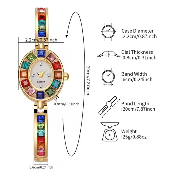 Vintage Gold Multicolor Quartz Watch main image 8
